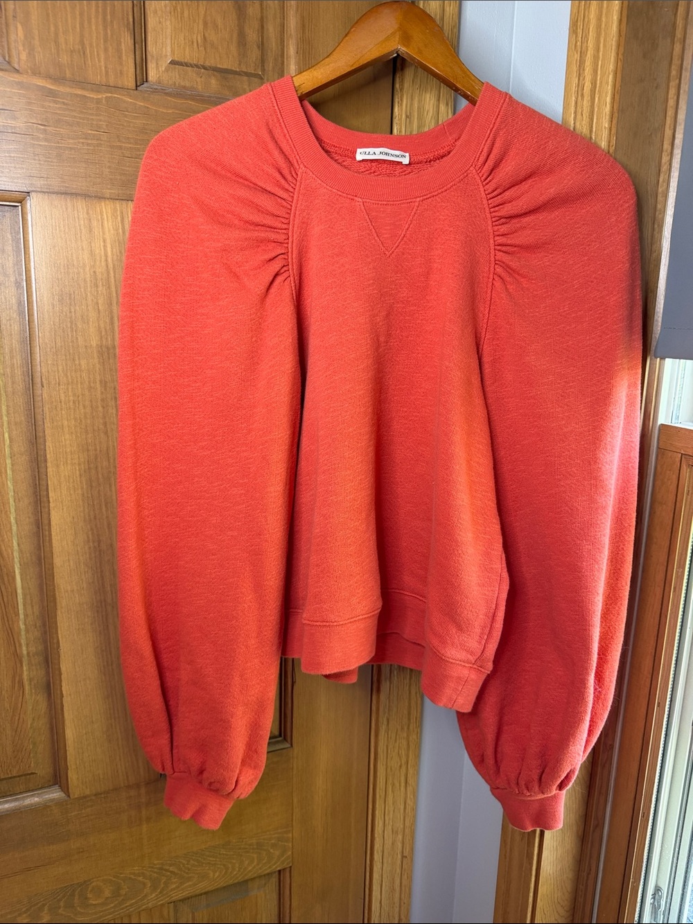 Ulla Johnson Haley Pullover Sweatshirt in Chili 100% Cotton Women’s size Small